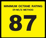 Octane Rating Decal- Standard