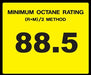 Octane Rating Decal- Standard