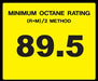 Octane Rating Decal- Standard