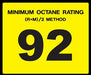 Octane Rating Decal- Standard