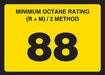 Gilbarco Advantage Octane Rating Decal