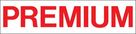 Pump Decal- Red on White, "Premium"