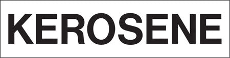 Pump Decal- Black on White, "Kerosene"