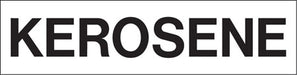 Pump Decal- Black on White, "Kerosene"