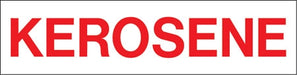 Pump Decal- Red on White, "Kerosene"