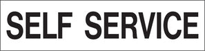 Pump Decal- Black on White, "Self Service"