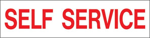 Pump Decal- Red on White, "Self Service"