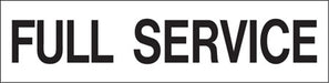 Pump Decal- Black on White, "Full Service"