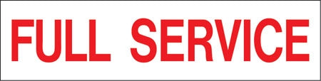 Pump Decal- Red or White, "Full Service"