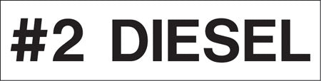 Pump Decal- Black on White, "#2 Diesel"