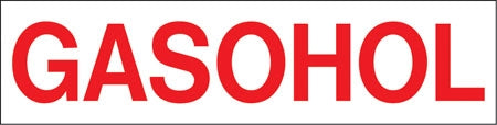 Pump Decal- Red on White, "GASOHOL"