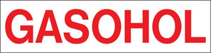 Pump Decal- Red on White, "GASOHOL"