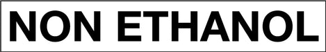 Non-Ethanol Pump Decal_Black on White