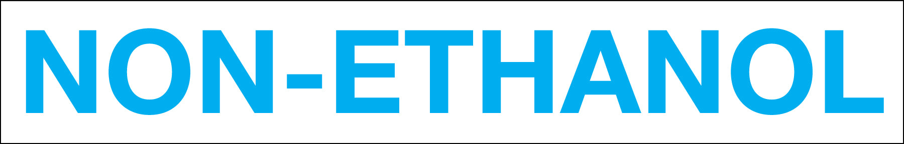 Non-Ethanol Pump Decal_Blue on White