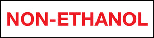 Non-Ethanol Pump Decal_Red on White