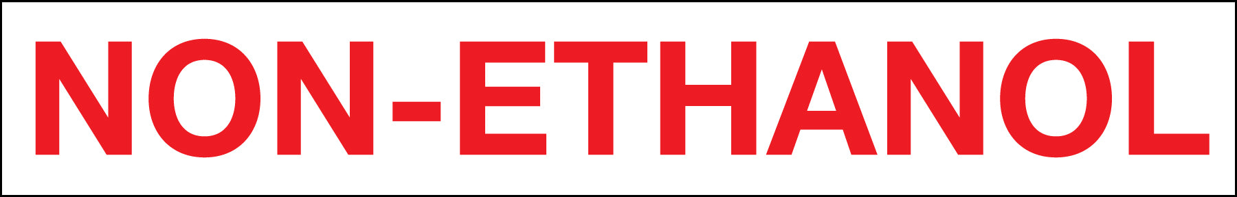 Non-Ethanol Pump Decal_Red on White