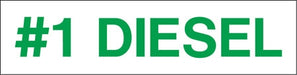Pump Decal- Green on White, "#1 Diesel"
