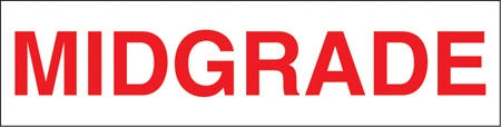 Pump Decal- Red on White, "Midgrade"