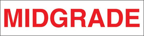 Pump Decal- Red on White, "Midgrade"