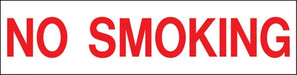 Pump Decal- Red on White, "No Smoking"