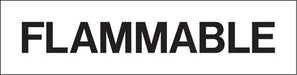 Pump Decal- Black on White, "FLAMMABLE"