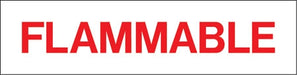 Pump Decal- Red on White, "FLAMMABLE"
