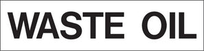 Waste Oil- Black on White Pump Decals
