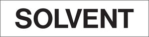 Pump Decal- Black on White, "Solvent"