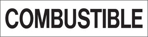 Pump Decal- Black on White, "COMBUSTIBLE"