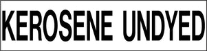 Pump Decal- Black on White, "Kerosene Undyed"