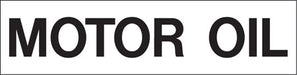 Pump Decal- Black on White, "Motor Oil"