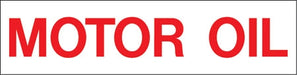 Pump Decal- Red on White, "Motor Oil"