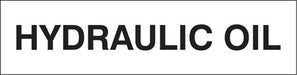 Pump Decal- Black on White, "Hydraulic Oil"