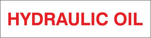 Pump Decal- Red on White, "Hydraulic Oil"