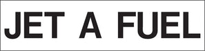 Pump Decal- Black on White, "Jet A Fuel"