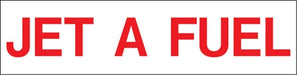 Pump Decal- Red on White, "Jet A Fuel"