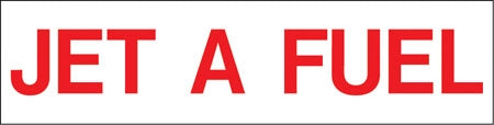 Pump Decal- Red on White, "Jet A Fuel"