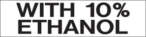 Pump Decal- Black on White, "WITH 10% ETHANOL"