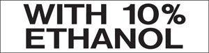 Pump Decal- Black on White, "WITH 10% ETHANOL"
