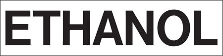 Pump Decal- Black on White, "ETHANOL"