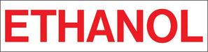 Pump Decal- Red on White, "ETHANOL"