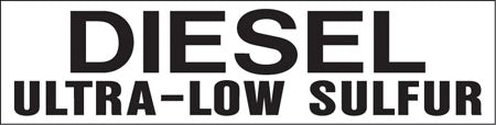 Pump Decal- Black on White, "DIESEL Ultra-Low Sulfur"