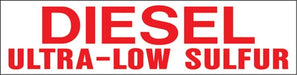 Pump Decal- Red on White, "DIESEL Ultra-Low Sulfur"