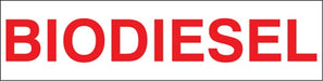 Pump Decal- Red on White, "Biodiesel"