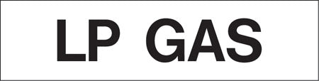 Pump Decal- Black on White, "LP Gas"