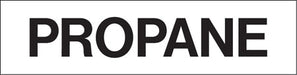 Pump Decal- Black on White, "Propane"