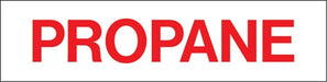 Pump Decal- Red on White, "Propane"