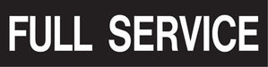 Pump Decal- White on Black, "Full Service"
