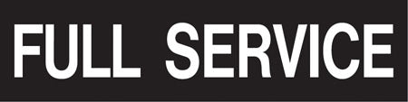 Pump Decal- White on Black, "Full Service"