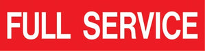 Pump Decal- White on Red, "Full Service"